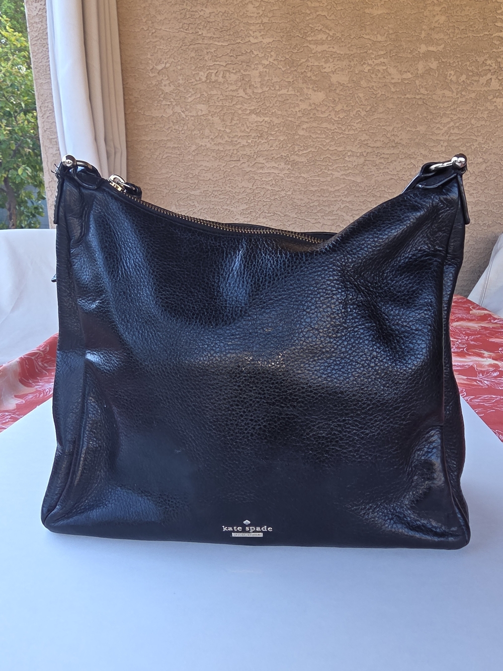 Kate Spade New York Lombard Street Hobo Black Leather Handbag